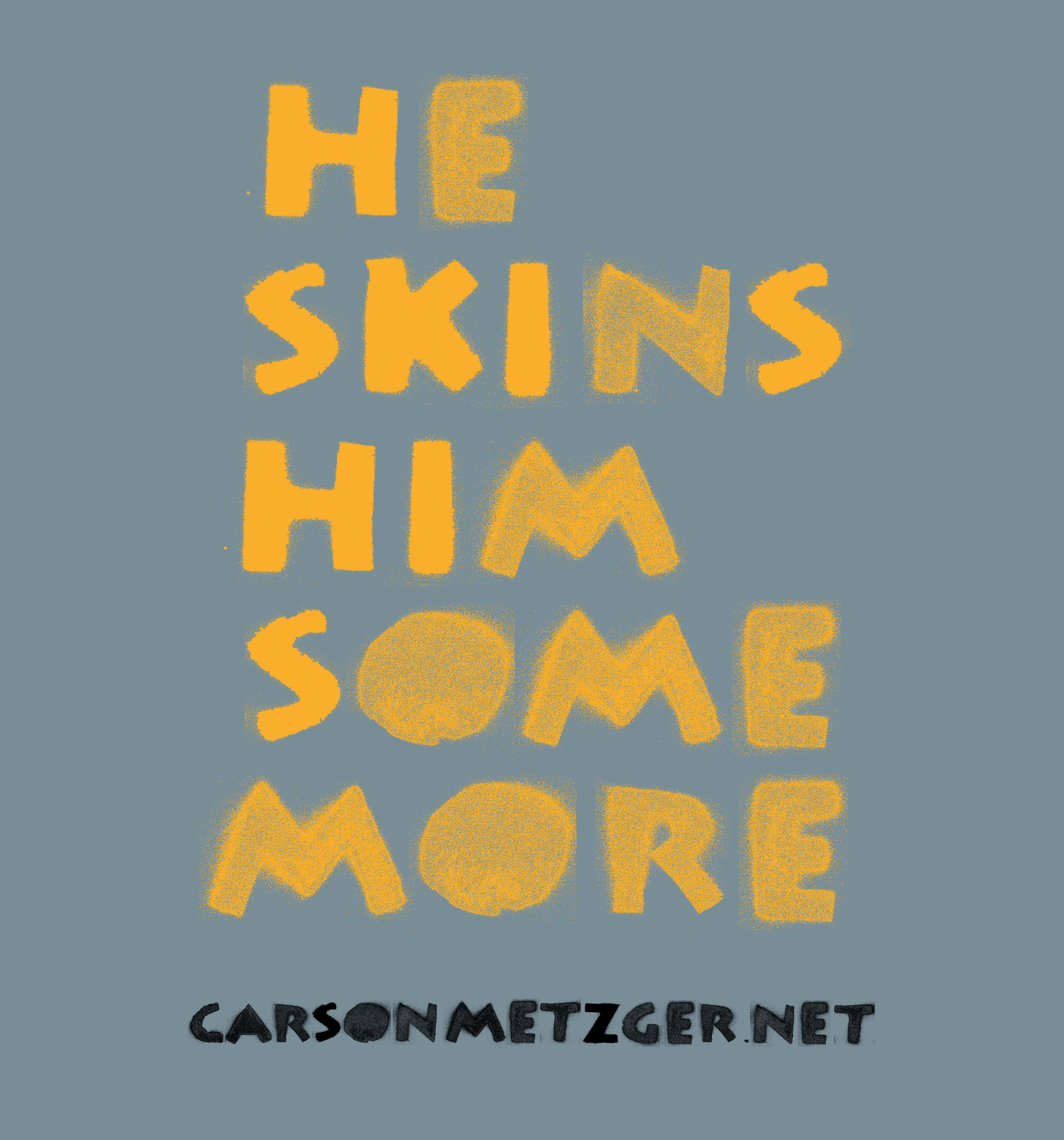 The back side of the t-shirt for Carson Metzger's song 